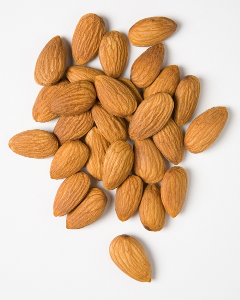 Riboflavin Almonds on white  smll